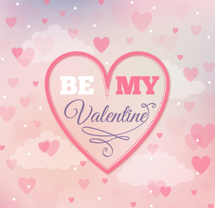 Valentine's Day greeting cards vector material pastel love

