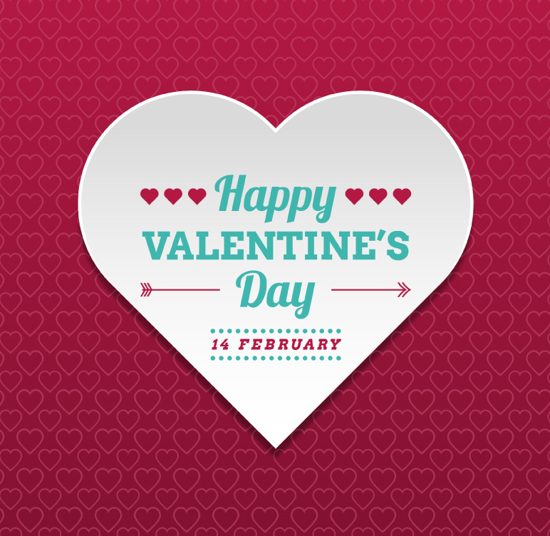 Valentine love white vector material
