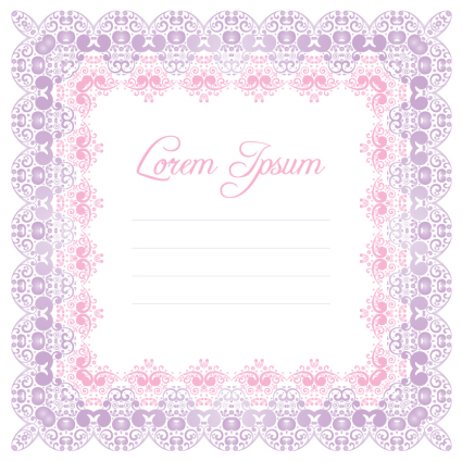 Elegant pattern border background vector material
