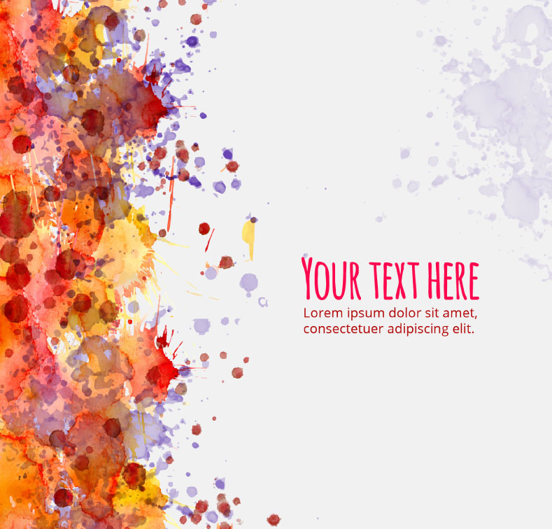Colorful watercolor ink background vector material
