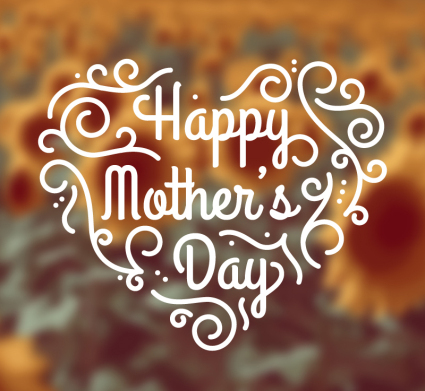 Mother's Day greeting cards vector pattern WordArt
