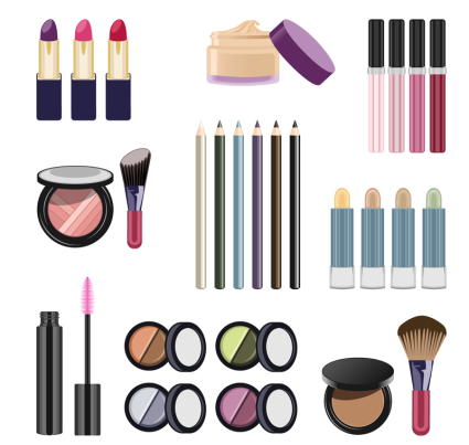 9 cosmetic design vector material
