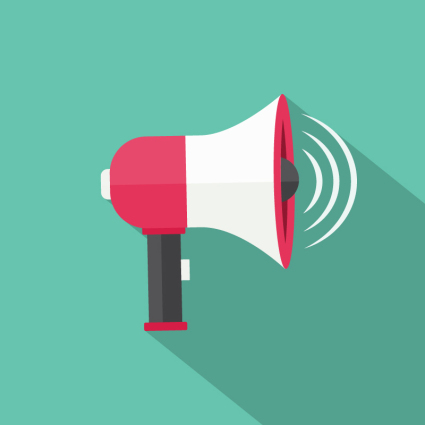 Handheld PA speaker design vector material
