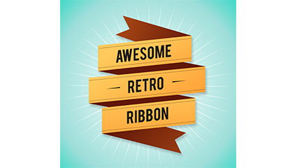 Creative origami ribbon design vector