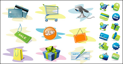 2 sets of icons to vector material