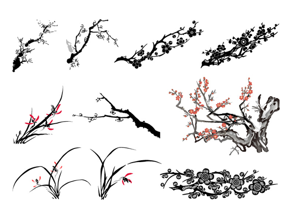 Plum Orchid vector