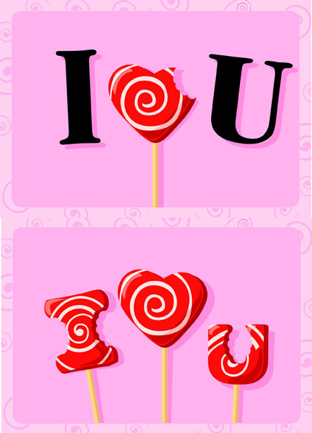 I love you Candy Vector