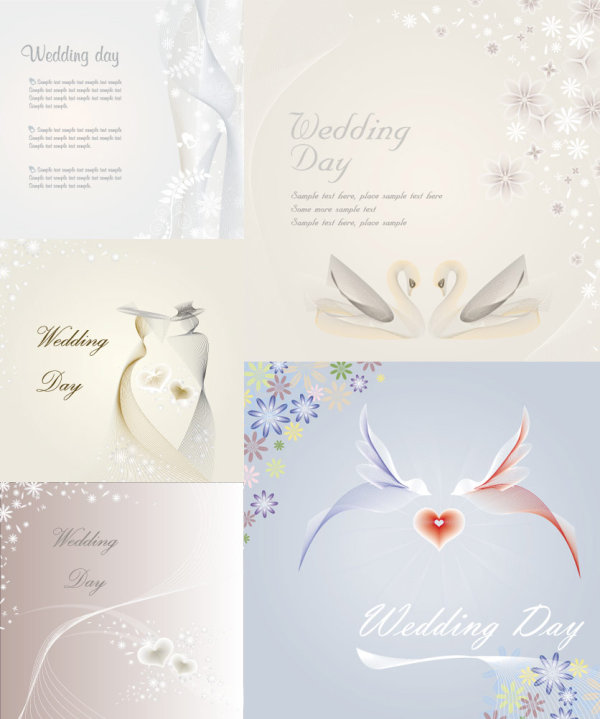 Wedding template vector of material
