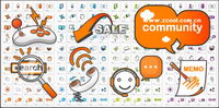 Web Design gray decorative orange icon