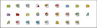 Sophisticated pixel web design commonly used small icon gif material