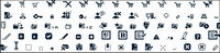 Black practical small icon material transparent gif-1