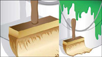 Vector paint brush material