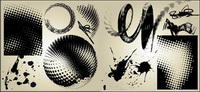 Ink black mark on the network utility vector