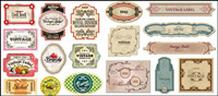 Classic European-style bottle labels and stickers - vector material