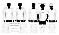 Blank T-shirt and polo shirt shirt Vector