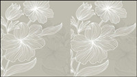 Lines of flowers 02 - vector