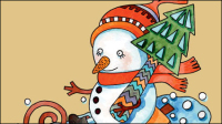 Christmas cartoon illustrator 03 - vector material