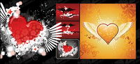 Fly the hearts of vector material