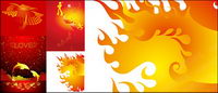Vector golden color illustrations