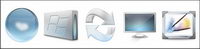 Three-dimensional crystal transparent PNG icon