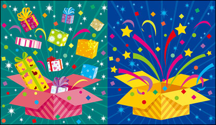Gift box, boxes, cartons, packing boxes vector material